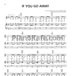 Ноты Jacques Brel - If you go away