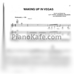 Ноты Katy Perry -  Waking up in Vegas - предпросмотр