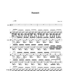 Ноты Blink-182 - Dammit - предпросмотр