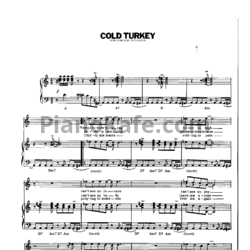 Ноты John Lennon - Cold Turkey - предпросмотр