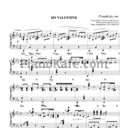 Ноты Paul McCartney - My Valentine - предпросмотр