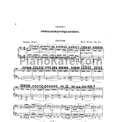 Ноты Г. Беренс - Gesellschaftsquartett (Op. 80) для 2 фортепиано - предпросмотр
