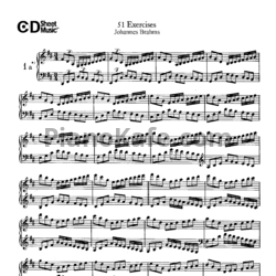 Ноты Иоганнес Брамс - 51 упражнение - предпросмотр