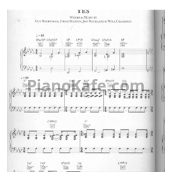 Ноты Coldplay - Yes - предпросмотр