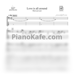 Ноты Wet Wet Wet - Love is all around (для бас гитары) - предпросмотр