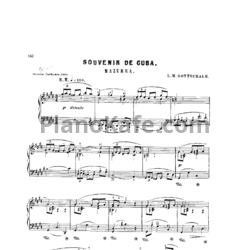 Ноты Луи Моро Готшалк - Souvenir de Cuba (Op. 75) - предпросмотр