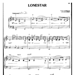 Ноты Norah Jones - Lonestar - предпросмотр