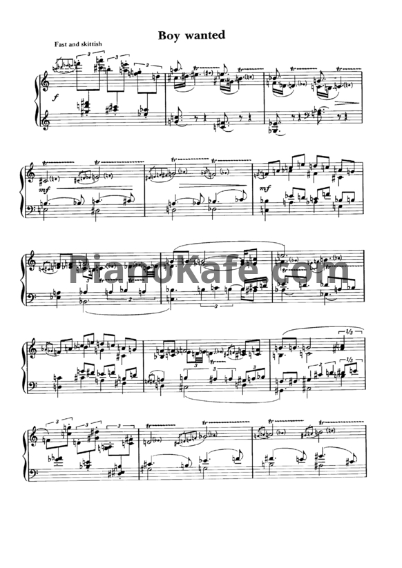 Ноты George Gershwin - Boy wanted - PianoKafe.com