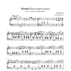 Ноты Jung Il Young - Reason (Easy piano cover)