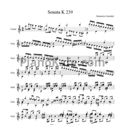 Ноты Д. Скарлатти - Соната K239 - предпросмотр