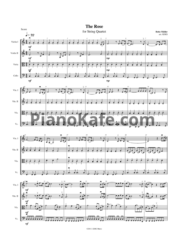 Ноты Andre Rieu - The rose - PianoKafe.com
