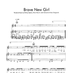 Ноты Britney Spears - Brave new girl - предпросмотр