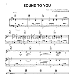 Ноты Christina Aguilera - Bound to you - предпросмотр