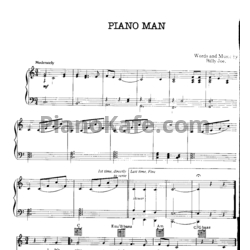 Ноты Billy Joel - Piano man - предпросмотр