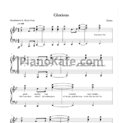 Ноты Macklemore feat. Skylar Grey - Glorious - предпросмотр