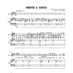 Ноты Taylor Swift - Forever and always - предпросмотр