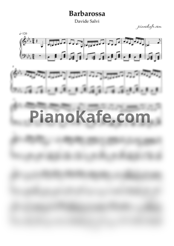 Ноты Davide Salvi - Barbarossa - PianoKafe.com