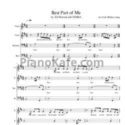 Ноты Ed Sheeran - Best part of me - предпросмотр
