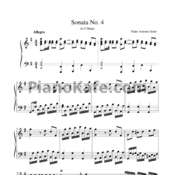 Ноты Antonio Soler - Sonata 4 in G major - предпросмотр
