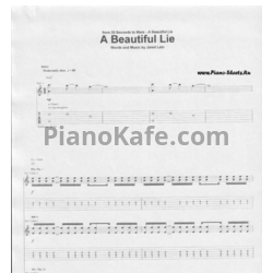 Ноты 30 Seconds To Mars - A beautiful lie - предпросмотр