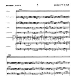 Ноты И. Бах - Концерт №5 ре мажор (BWV 1050) - предпросмотр