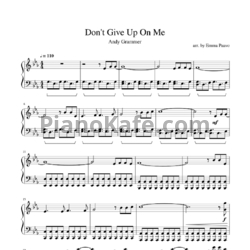 Ноты Andy Grammer - Don't give up on me - предпросмотр