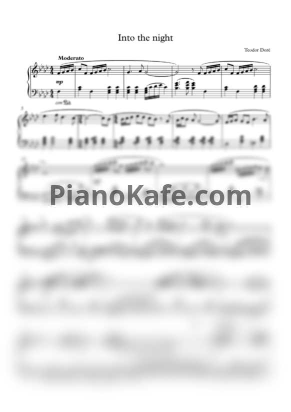 Ноты Фёдор Бирючев aka Teodor Doré - Into the night - PianoKafe.com