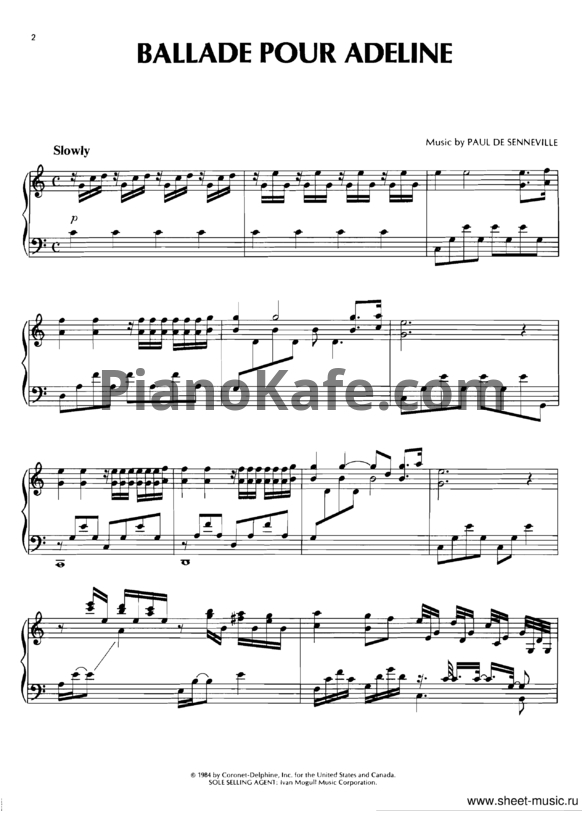 Ноты Richard Clayderman - Music of love (Книга нот) - PianoKafe.com