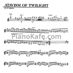 Ноты Al Di Meola - Atavism of Twilight - предпросмотр