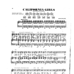 Ноты The Beach Boys - Califorina girls - предпросмотр