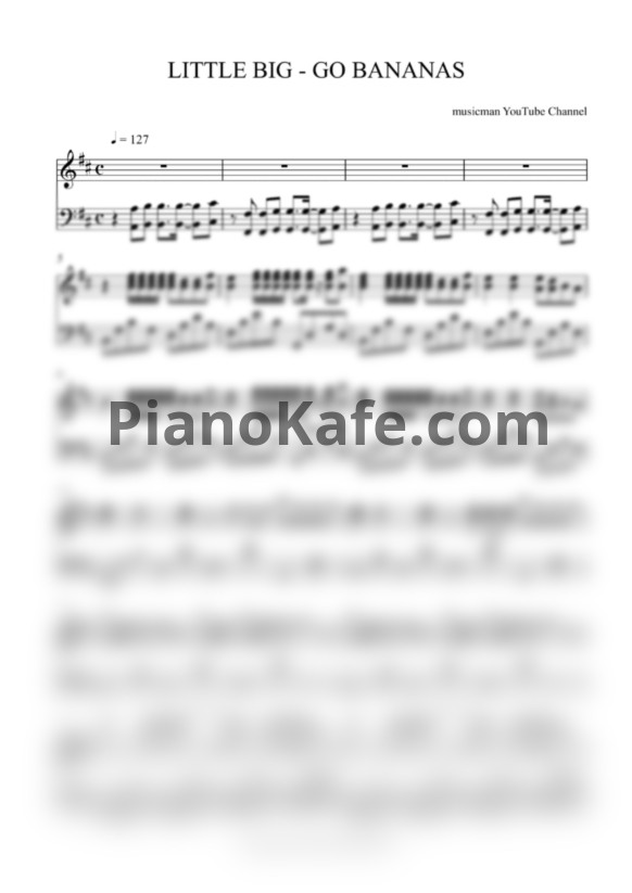 Ноты Little Big - Go bananas (mm cover) - PianoKafe.com