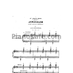 Ноты Луи Моро Готшалк - Иерусалим (Op. 13) - предпросмотр