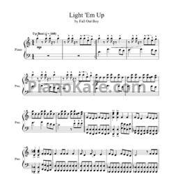 Ноты Fall Out Boy - Light 'em up - предпросмотр