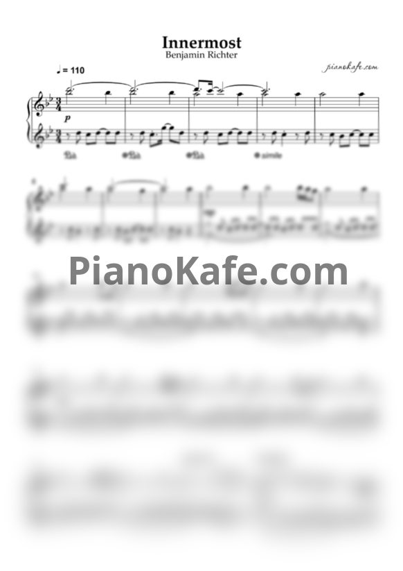 Ноты Benjamin Richter - Innermost - PianoKafe.com