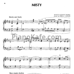 Ноты Erroll Garner - Misty (Версия 3) - предпросмотр