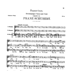 Ноты Франц Шуберт - Sanctus (№29) - предпросмотр