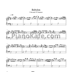 Ноты 5 Seconds Of Summer - Babylon - предпросмотр