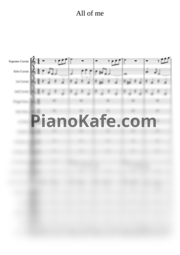 Ноты John Legend - All of me (Партитура) - PianoKafe.com