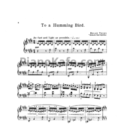 Ноты Edward MacDowell - To a humming bird - предпросмотр