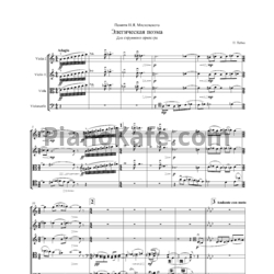 Ноты Н. Пейко - Элегическая поэма для струнного оркестра - предпросмотр