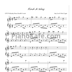 Ноты Amy Lee feat. Dave Eggar - Find a way - предпросмотр