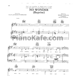 Ноты Michel Legrand - No wonder (Reprise) - предпросмотр