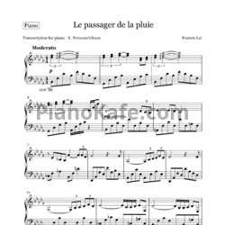 Ноты Francis Lai - Le passager de la pluie - предпросмотр