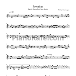 Ноты Calvin Harris, Sam Smith - Promises - предпросмотр