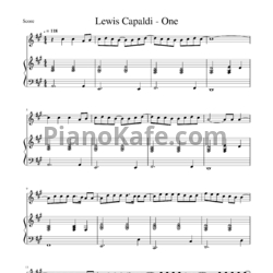 Ноты Lewis Capaldi - One (Версия 2) - предпросмотр