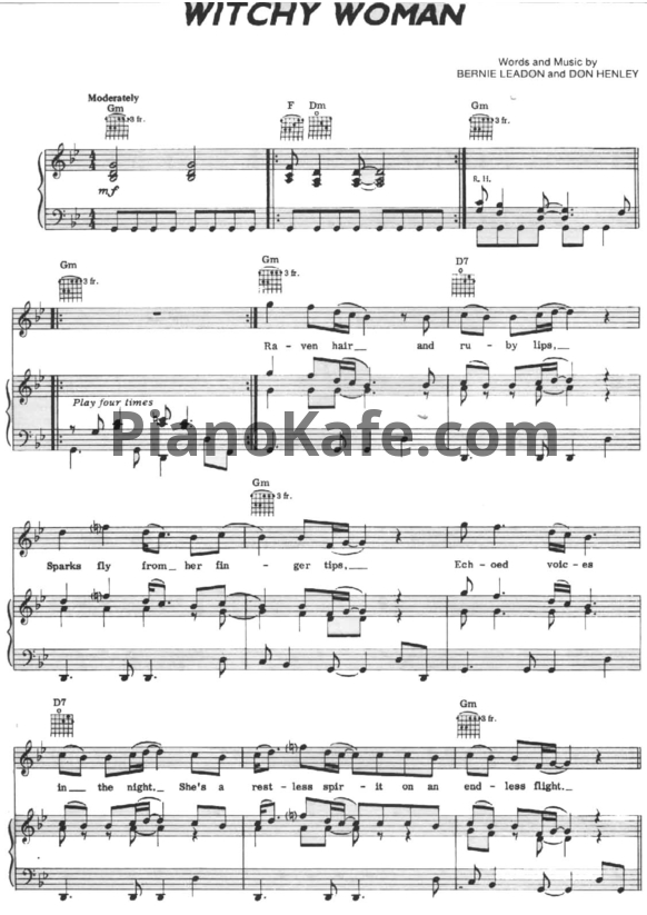 Ноты The Eagles - Witchy woman - PianoKafe.com
