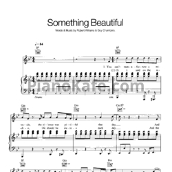 Ноты Robbie Williams - Something beautiful - предпросмотр