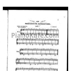 Ноты Карл Черни - 100 прогрессивных развлечений - предпросмотр