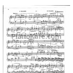 Ноты Н. Дремлюга - В полях - предпросмотр