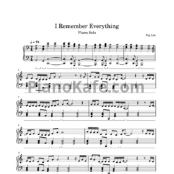 Ноты Zach Bryan - I remember everything (feat. Kacey Musgraves) - предпросмотр